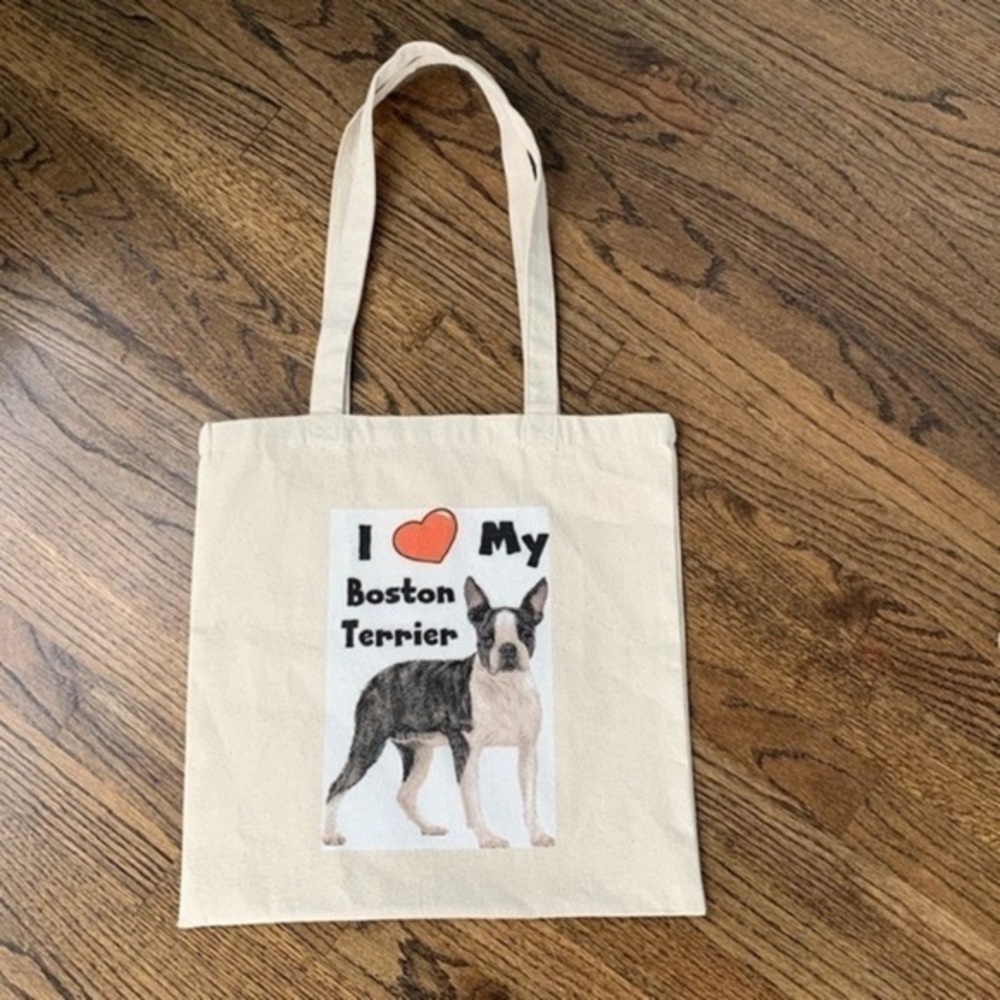 Boston Terrier Canvas Tote Bag